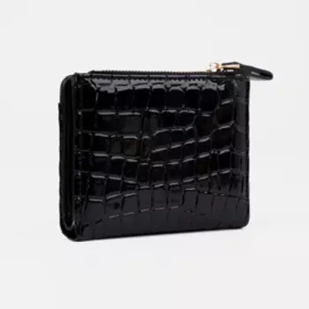 Кошелёк женский на кнопке, цвет чёрный