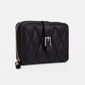 Кошелёк на кнопке, цвет чёрный