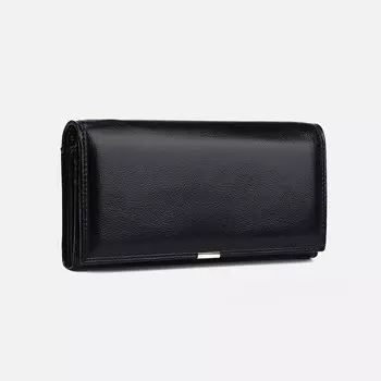 Кошелёк на кнопке, цвет чёрный