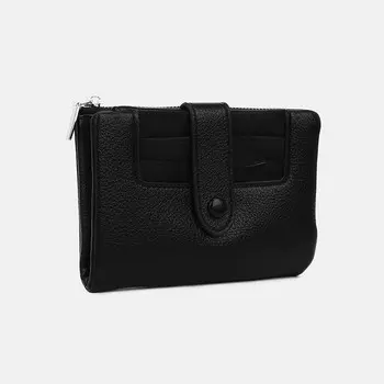 Кошелёк женский на кнопке, цвет чёрный