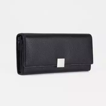 Кошелёк женский на кнопке, цвет чёрный