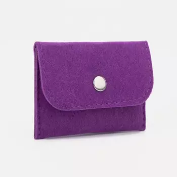 Кошелёк на кнопке, цвет фиолетовый