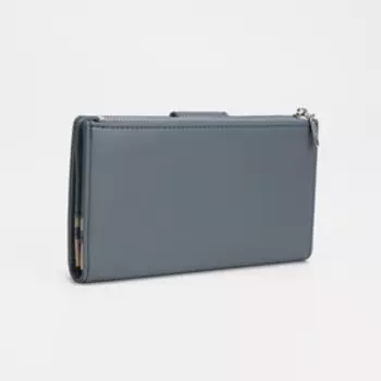 Кошелёк на кнопке, цвет серый