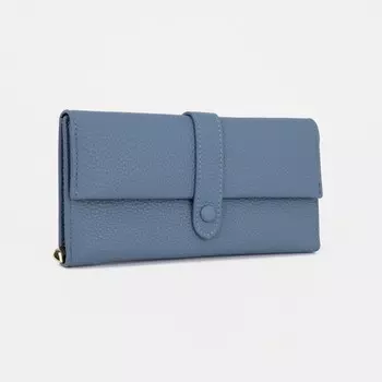 Кошелёк женский на кнопке, цвет голубой
