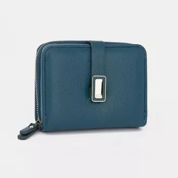 Кошелёк на кнопке, цвет голубой