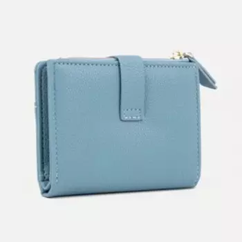 Кошелёк на кнопке, цвет голубой