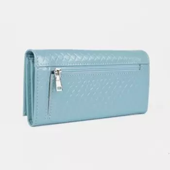 Кошелёк на кнопке, цвет голубой