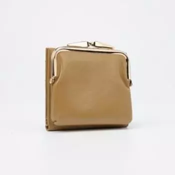 Кошелёк на кнопке, цвет горчичный