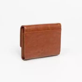Кошелёк на кнопке, цвет коричневый
