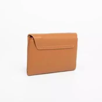Кошелёк женский на кнопке, цвет коричневый