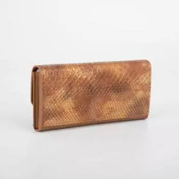 Кошелёк на кнопке, цвет коричневый