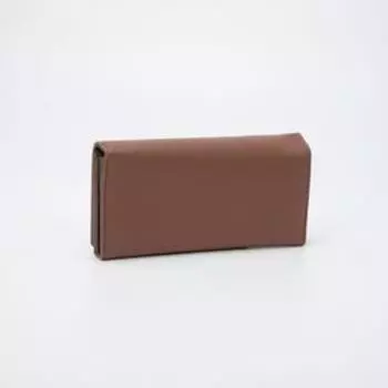 Кошелёк на кнопке, цвет коричневый