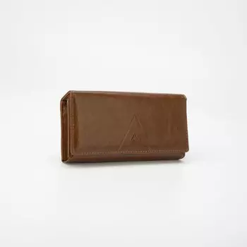 Кошелёк на кнопке, цвет коричневый