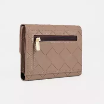 Кошелёк на кнопке, цвет коричневый