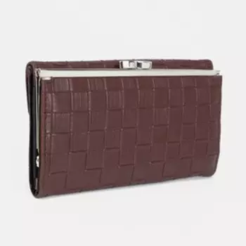 Кошелёк на магните, цвет коричневый