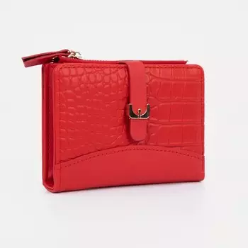 Кошелёк на кнопке, цвет коричневый