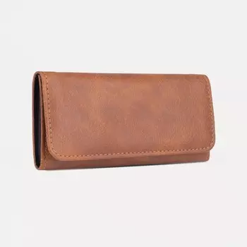Кошелёк женский на кнопке, цвет коричневый
