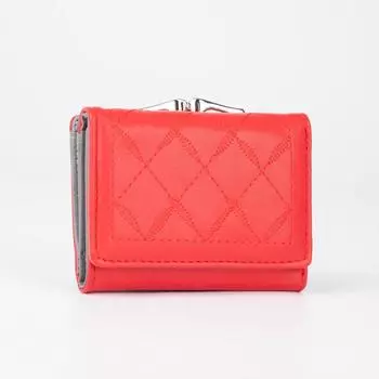 Кошелёк на кнопке, цвет красный