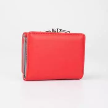 Кошелёк на кнопке, цвет красный