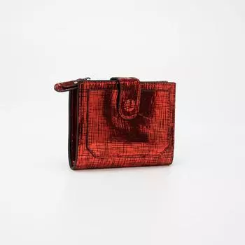 Кошелёк на кнопке, цвет красный