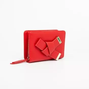 Кошелёк на кнопке, цвет красный