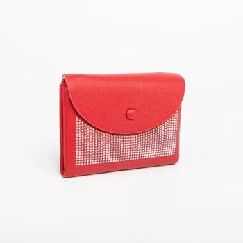 Кошелёк женский на кнопке, цвет красный