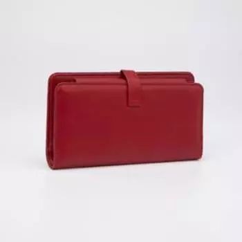 Кошелёк на кнопке, цвет красный