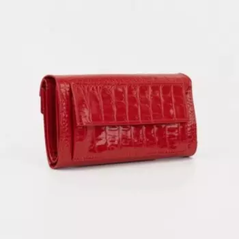 Кошелёк женский на кнопке, цвет красный