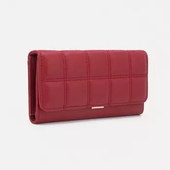 Кошелёк на кнопке, цвет красный