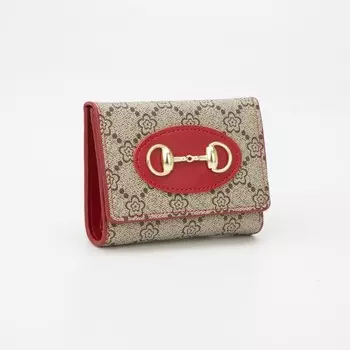 Кошелёк на кнопке, цвет красный