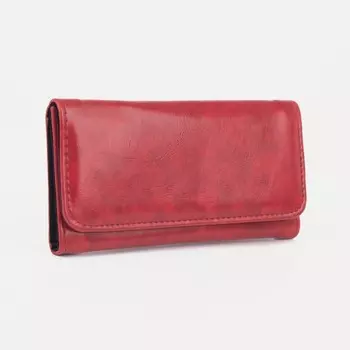 Кошелёк на кнопке, цвет красный