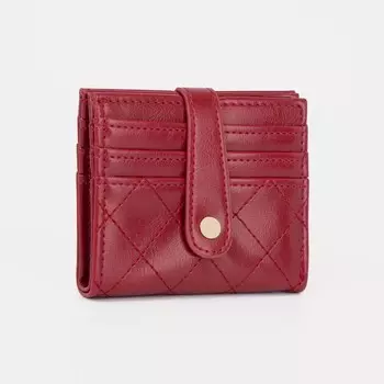 Кошелёк женский на кнопке, цвет красный