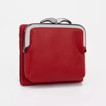 Кошелёк женский на кнопке, цвет красный