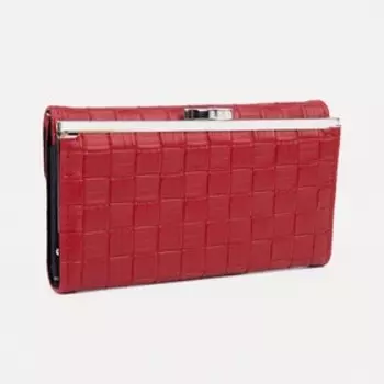 Кошелёк на кнопке, цвет красный