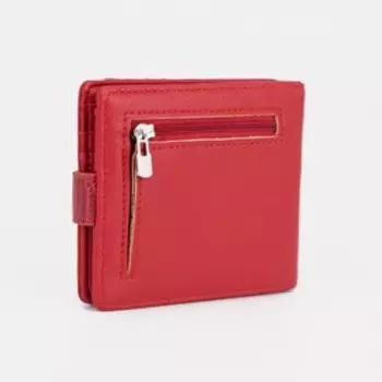 Кошелёк на кнопке, цвет красный