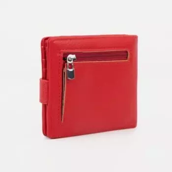 Кошелёк на кнопке, цвет красный