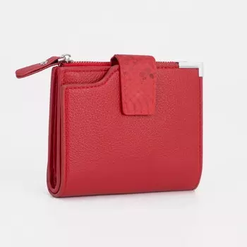 Кошелёк на кнопке, цвет красный