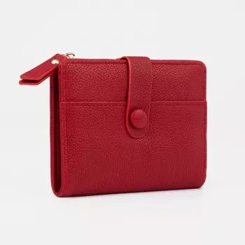 Кошелёк на кнопке, цвет красный