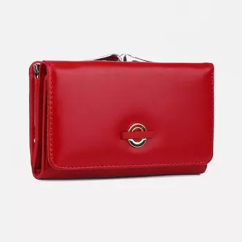 Кошелёк на кнопке, цвет красный