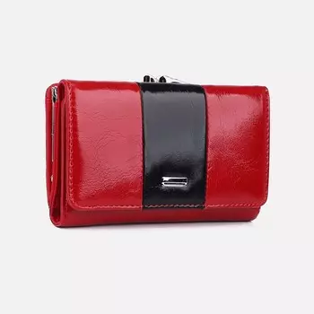 Кошелёк женский на кнопке, цвет красный