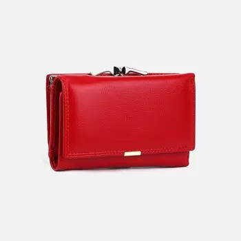 Кошелёк на кнопке, цвет красный