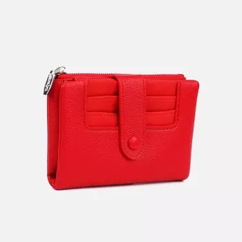 Кошелёк женский на кнопке, цвет красный