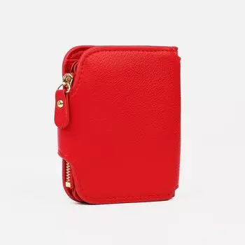 Кошелёк на кнопке, цвет красный