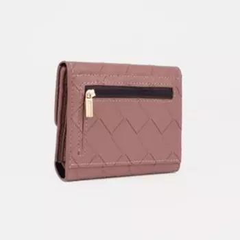 Кошелёк на кнопке, цвет пудра