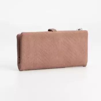 Кошелёк на кнопке, цвет пудровый