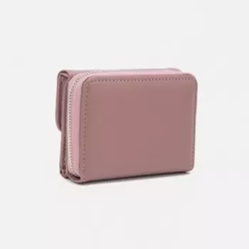 Кошелёк на кнопке, цвет пудровый