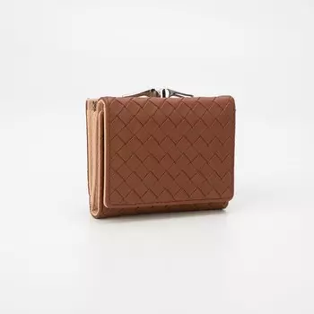 Кошелёк на кнопке, цвет коричневый