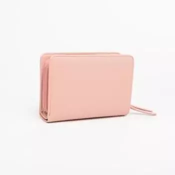Кошелёк на кнопке, цвет розовый