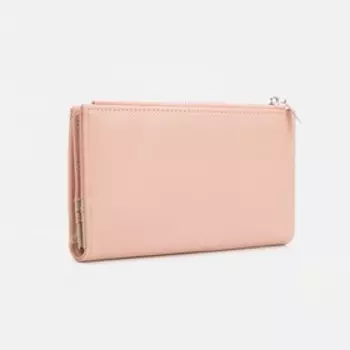 Кошелёк на кнопке, цвет розовый