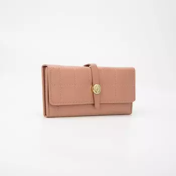 Кошелёк на кнопке, цвет розовый